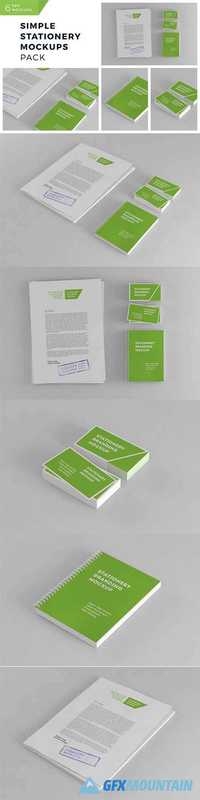 Simple Stationery Mockups Pack 1052413
