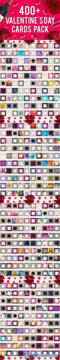 400+ Valentine's Day Cards Pack 1243827