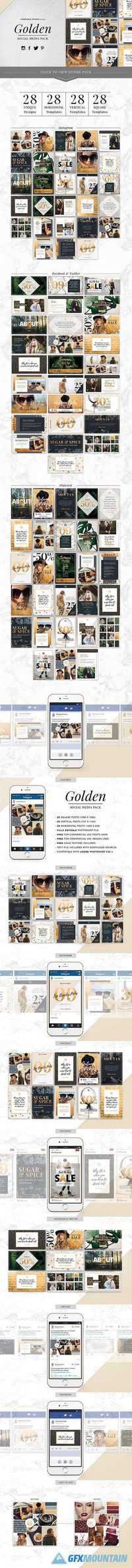 GOLDEN Theme | Social Media Pack 1032915