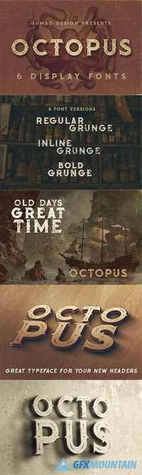  Octopus - Vintage Style Font