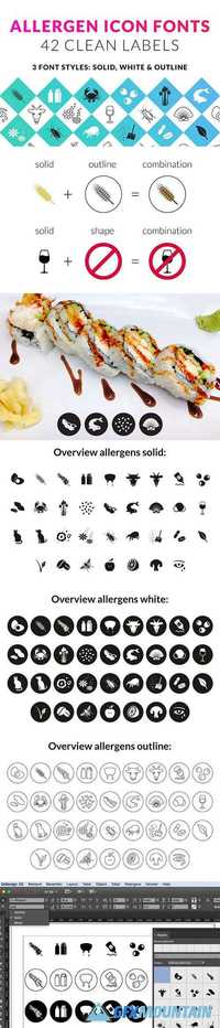 Food & Allergen Icon Font Set