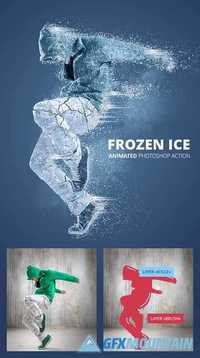 Graphicriver Frozen Ice Gif Animated Photoshop Action 19432116