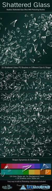 Graphicriver - 35 Shattered Glass Ps Brushes Full Pack 19408664