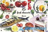 Watercolor Food Veg Illustrations 1140718