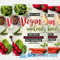 Vegan Weekends - Flyer Template + Instagram Size Flyer