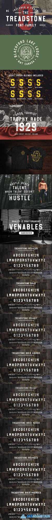 Treadstone - 8 Font Family