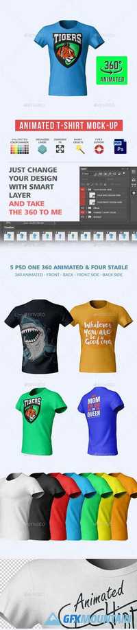 360° Animated T-shirt Mock-Up 17900448