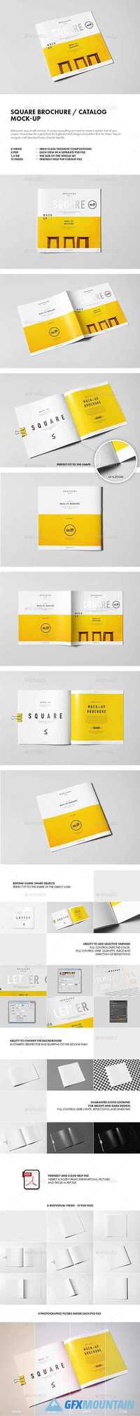 Square Brochure Catalog Booklet Mock-up 10361134