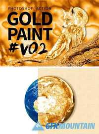 Gold Paint Photo Effect V02 1277295