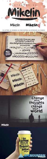 Mikelin family typeface + Extras