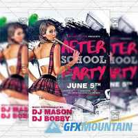 After School Party - Flyer Template + Instagram Size Flyer