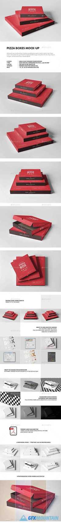 Pizza Boxes Mock-up 19596355