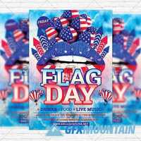 Flag Day - Flyer Template + Instagram Size Flyer