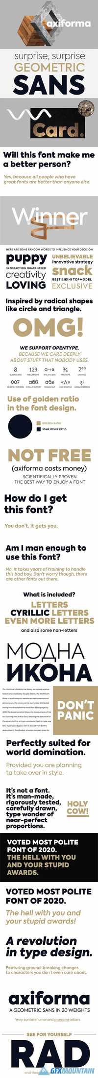 AXIFORMA FONT FAMILY