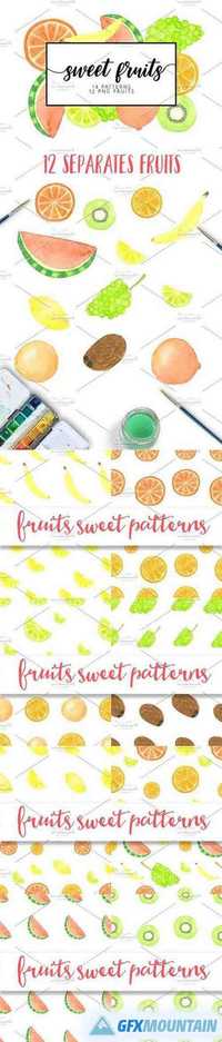 Watercolor sweet fruits 918919