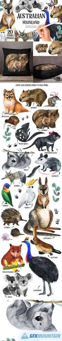 Australian Mainland-illustration set 1311841