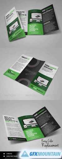 Premium Web Design Trifold Brochure 7496425