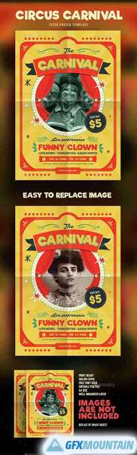 Retro Circus Carnival Flyer 15075900