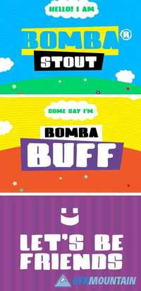 Bomba Stout - Creative Bold Cartoon Style Font