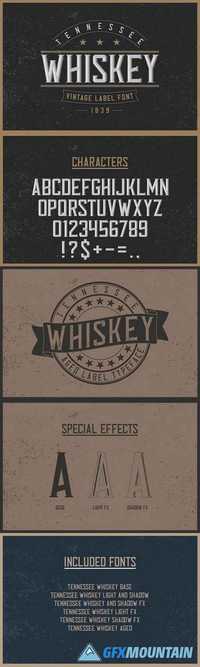 Tennessee Whiskey label font