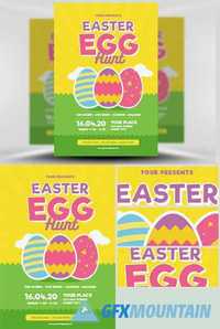 Easter Egg Hunt Flyer Template Free from gfxmountain.com