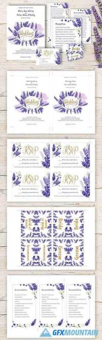 Wedding invitation lavender DiY 1352250