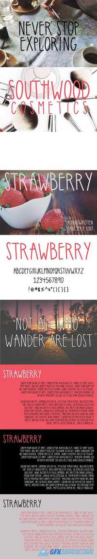strawberry | handwritten sans serif 1411366