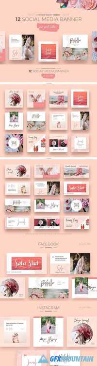 Pink Peach Social Media Designs - 1415816