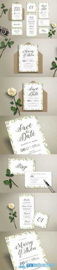 Leaves Wedding Invitation Suite 1363474