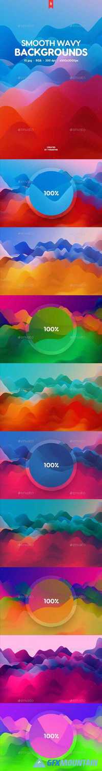 Colorful Smooth Wavy Backgrounds 19724817