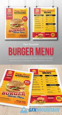 Menu Fast Food - Burger - Template 16351244
