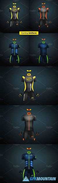 Realistic vector cycling uniform set 865348