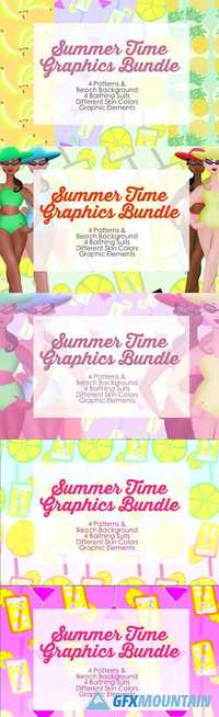 Summer Time Graphic Bundle 1382129