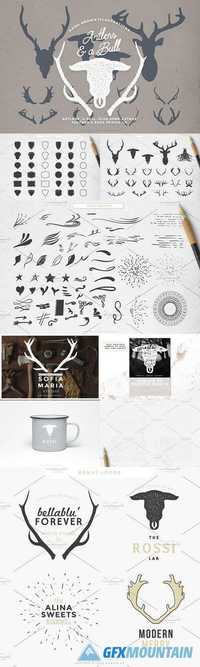 Antlers & a Bull Illustrations 576124
