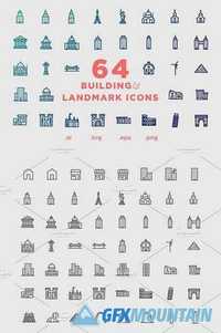 Building & Landmark Icons - 64 1322977