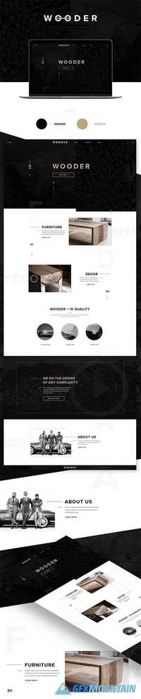 PSD Web Template - WOODER - One Page