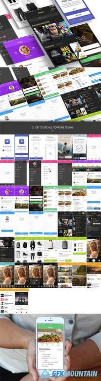 Hue - 44 Mobile App UI Screens - CM 401394