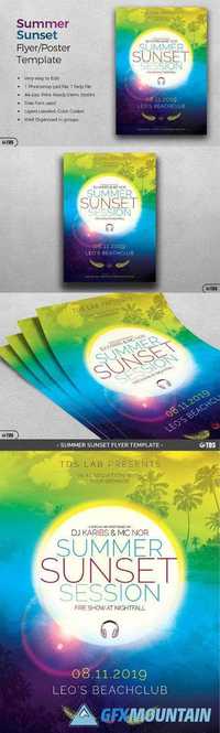 Summer Sunset Flyer Template 1446542