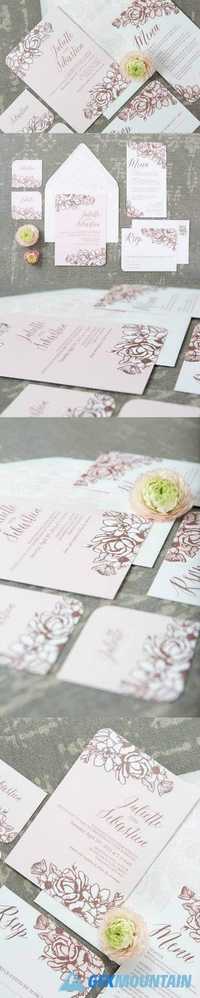 Rose Gold Floral Wedding Suite 1466737