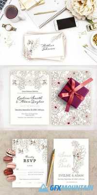 Floral Wedding Invitation Set 1469858