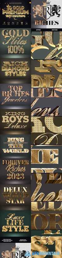 3D GOLD TEXT STYLES - 20000637