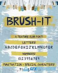 Brush-It - brushed font 1243450