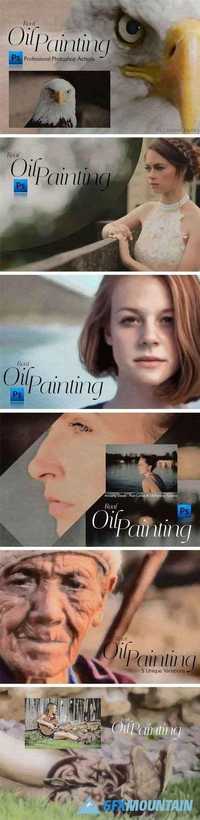 Real Oil Painting Photoshop Actions - 1527761