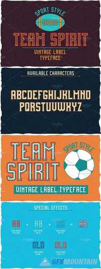 Team Spirit Label Typeface  1471030