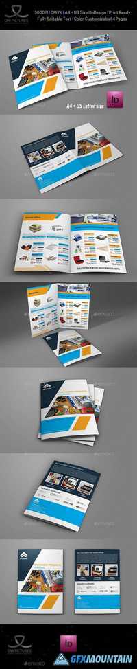Stationery Products Catalog Bi- Fold Brochure Template 19999624