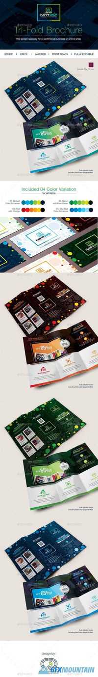 HappyShop : E-Commerce Tri-Fold Brochure 14456646