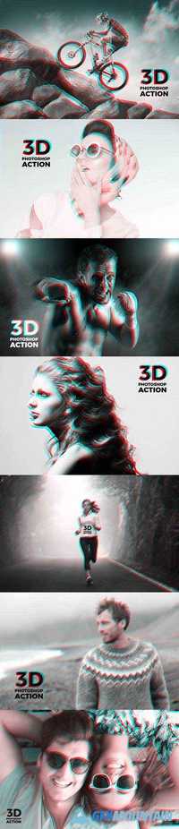 3D Effect Photoshop Action 1591512