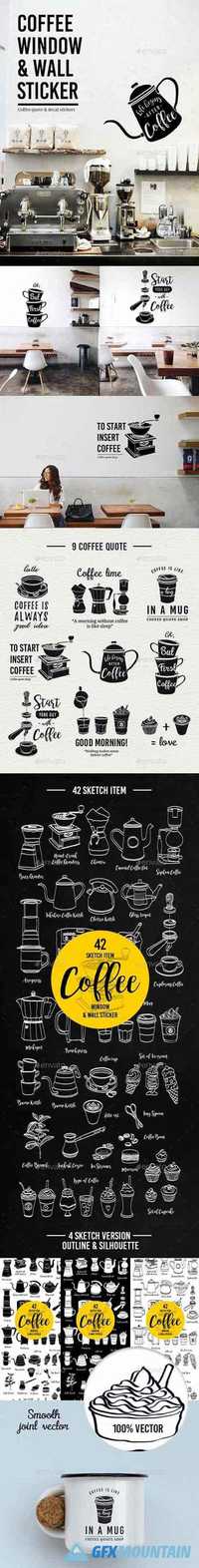 Coffee Window and Wall Stickers 20159950