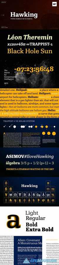 Hawking family font