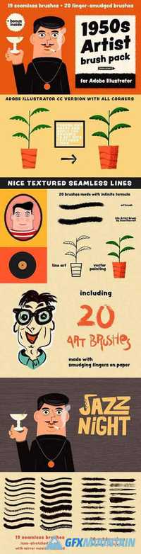 1950s Artist Brush Pack 1503628